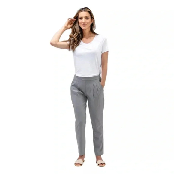 NWT MINISTRY OF SUPPLY Swift Drape Pants Gray Stretch Waist Pockets Zipper 12 - Picture 1 of 12